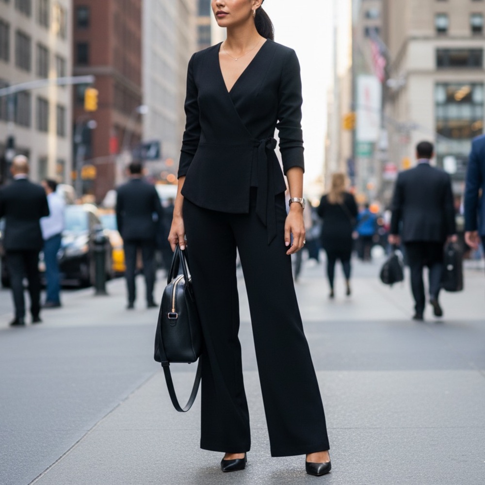 Black Halo Apollo Two Piece Pant Suit Black - Picture 15 of 15